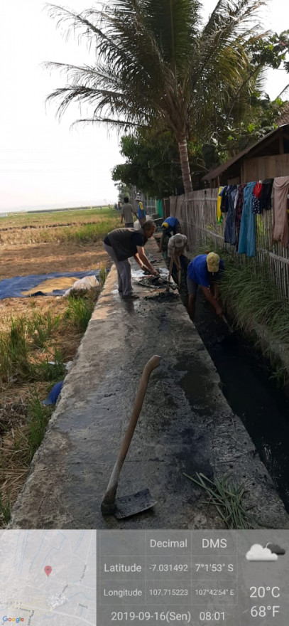 PADAT KARYA TUNAI NORMALISASI SALURAN PENGAIRAN PERTANIAN DESA CIPARAY 2019